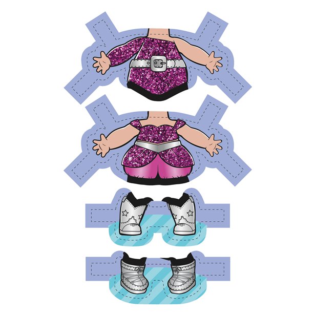 L.O.L Surprise Dress Up Paper Dolls (2pk)