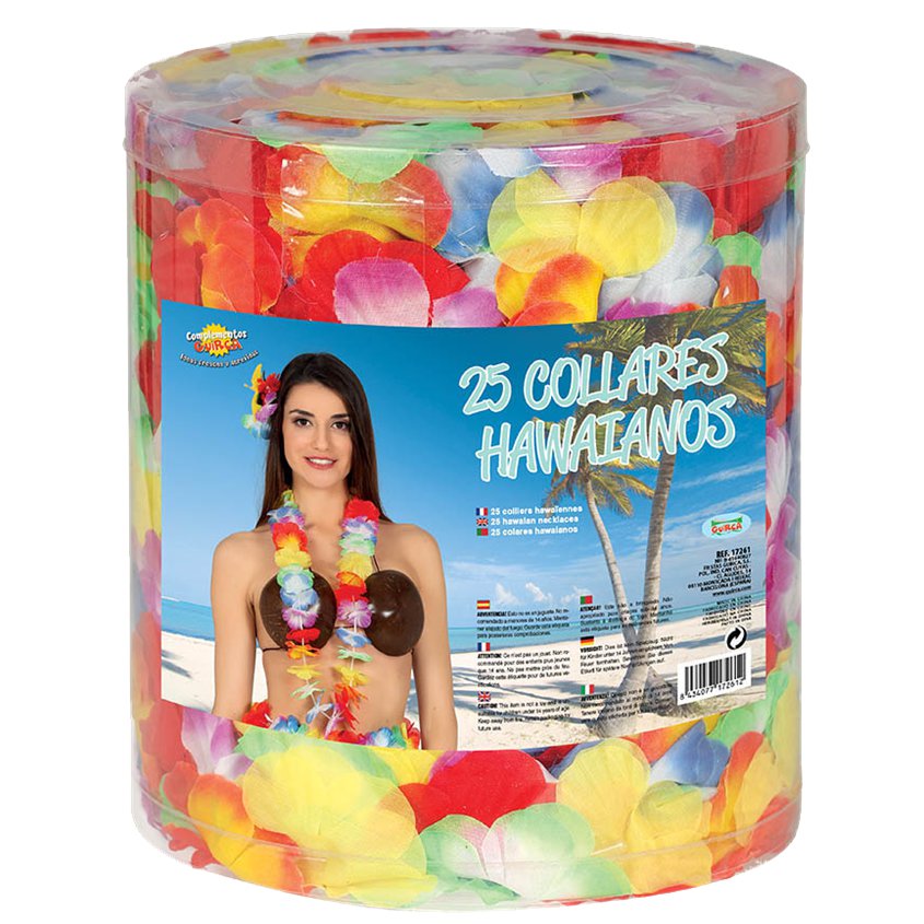 Multicoloured Hawaiian Leis - 25 Pack – product image 2
