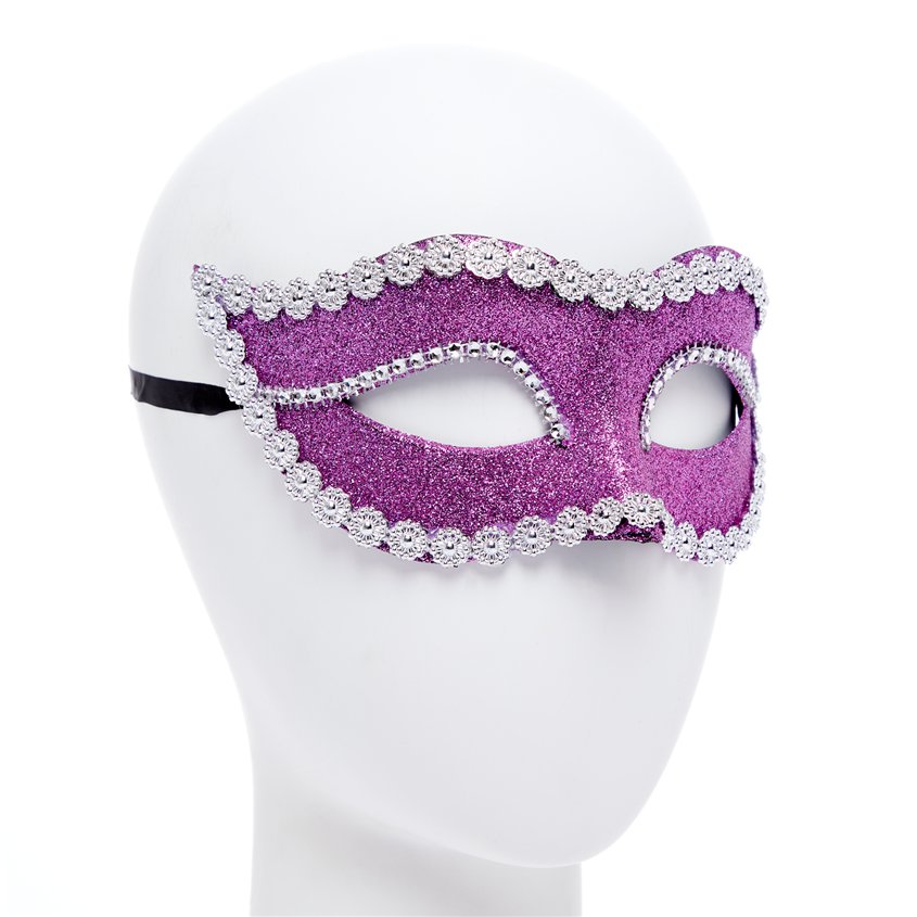 Pink Glitter Masquerade Mask – product image 2