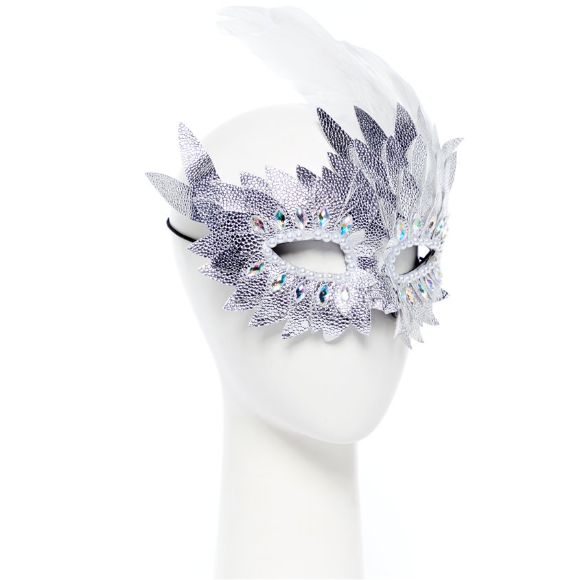Silver Layered Masquerade Mask – product image 2