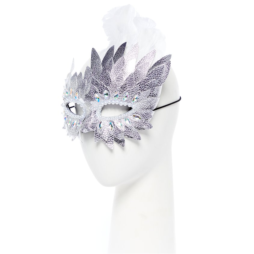 Silver Layered Masquerade Mask – product image 3