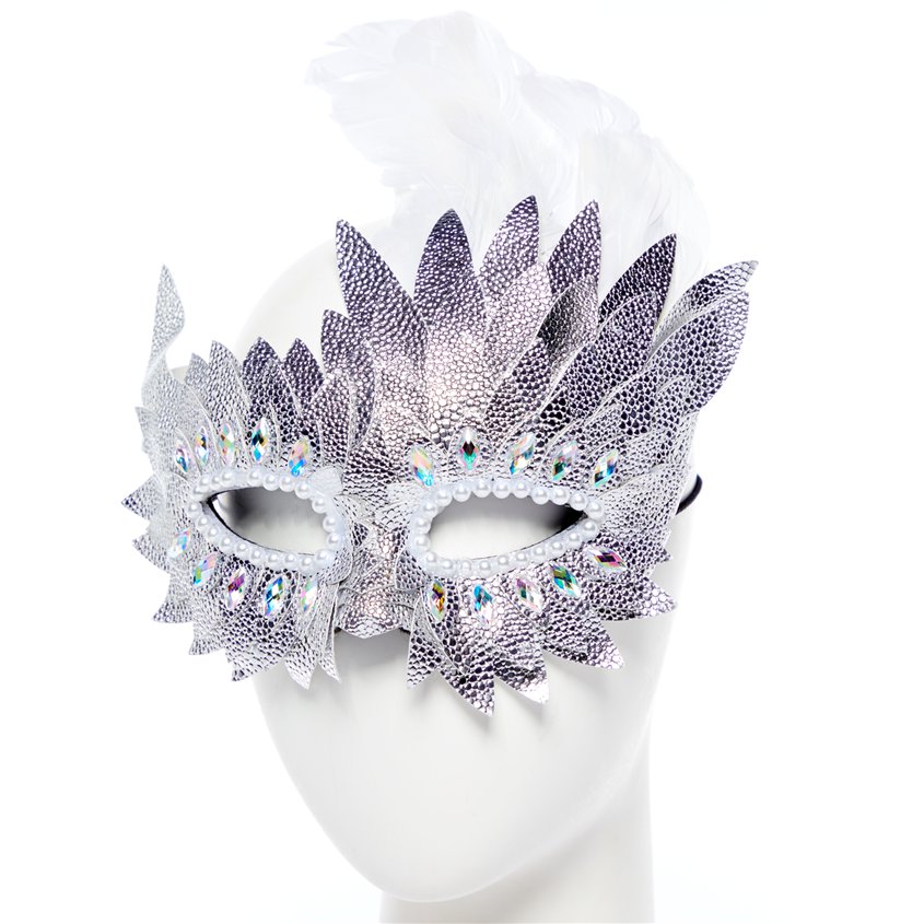 Silver Layered Masquerade Mask – product image 4