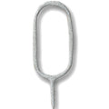 Silver Number 0 Sparkler Candle - 7" – product image 1