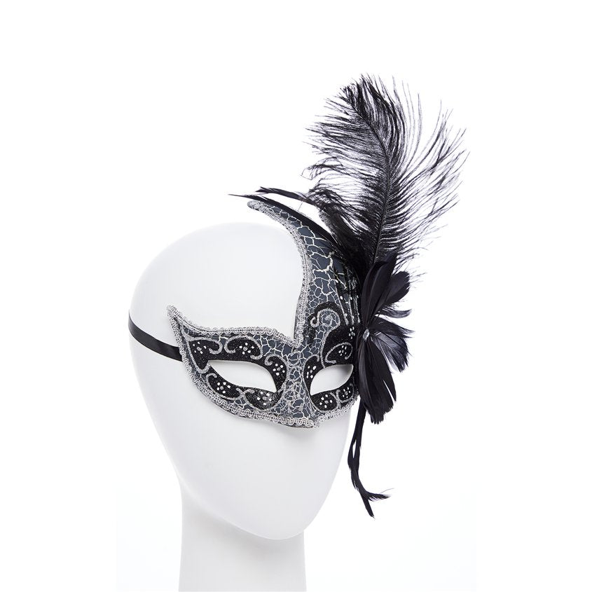 Dark Angel Black Masquerade Mask – product image 2