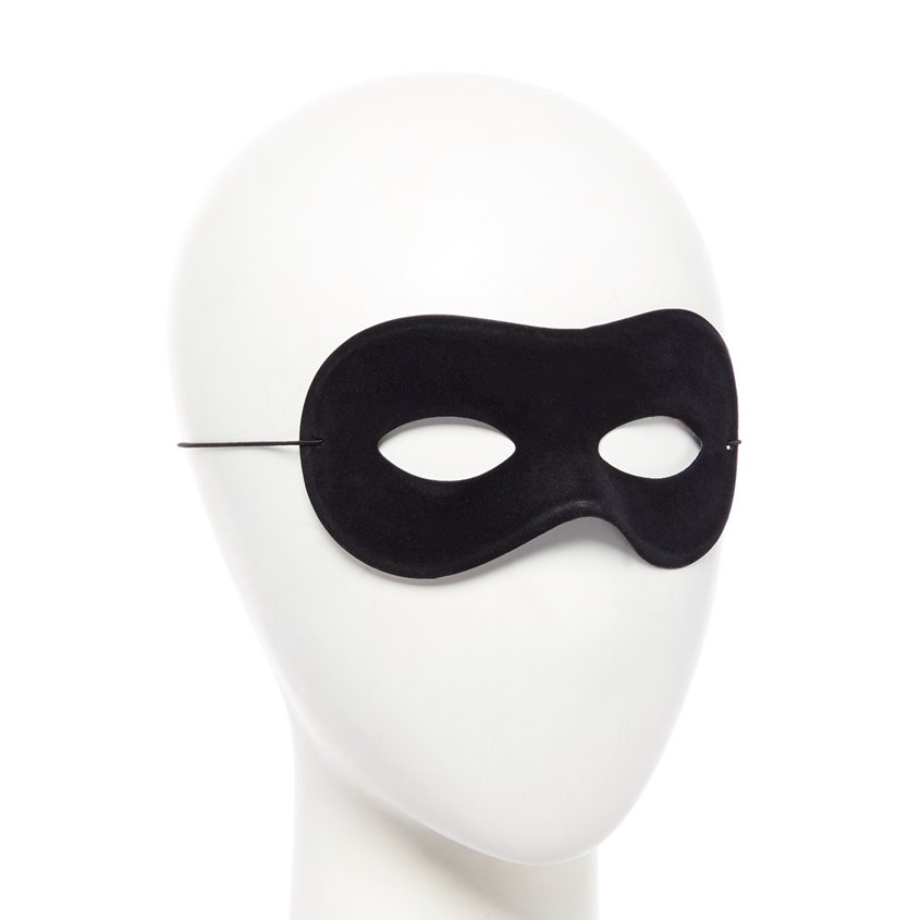 Black Domino Masquerade Mask – product image 2