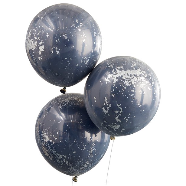 Mix It Up Blue Double Stuffed Latex Balloons (3pk) – product image 2