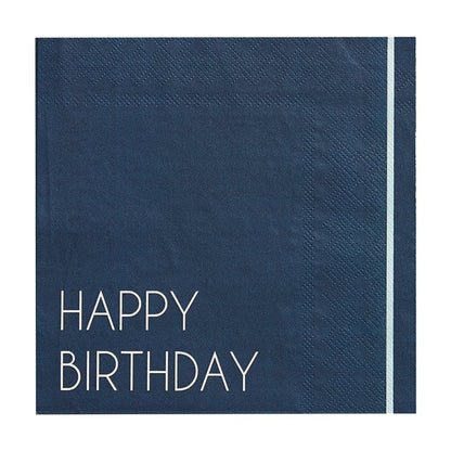 Mix It Up Blue Happy Birthday Eco Paper Napkins (16pk)