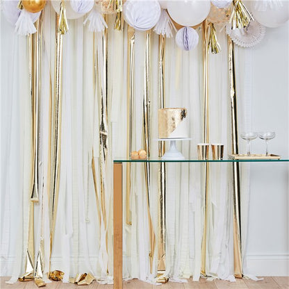 Gold Mix Streamer Backdrop