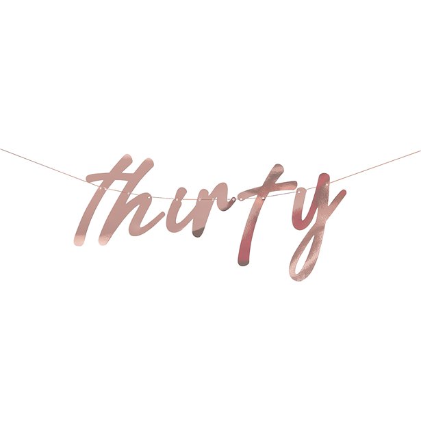 Mix It Up Rose Gold 'Thirty' Paper Banner - 1.7m – product image 2