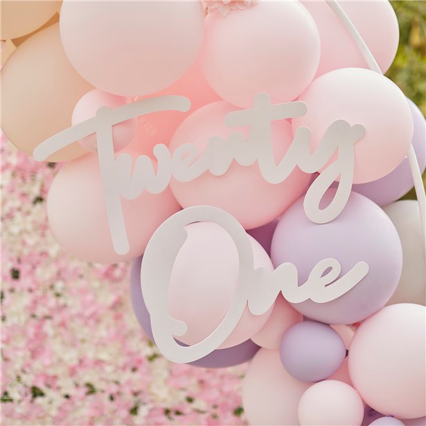 21 White Balloon Arch Sign – product image 3