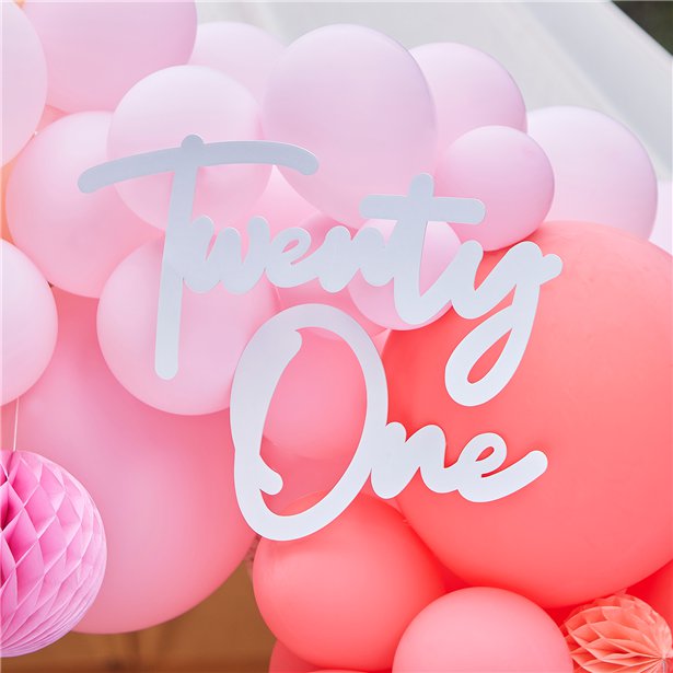 21 White Balloon Arch Sign – product image 4