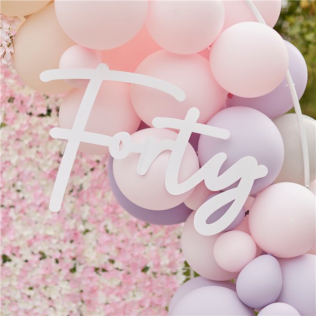 40 White Balloon Arch Sign – product image 3