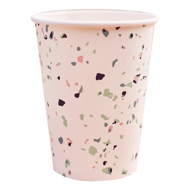Mix It Up Mint Terrazzo Eco Paper Cups - 266ml (8pk) – product image 2