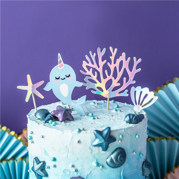 Narwhal Cake Picks (4pk) – product image 2