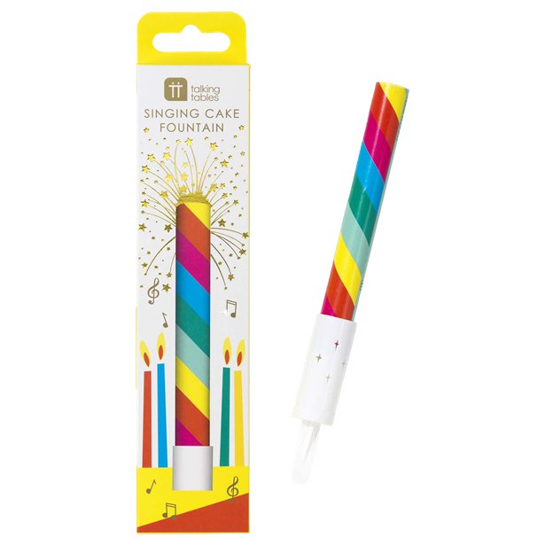 Rainbow Singing Cake Fountain Candle - 5.9" – product image 2