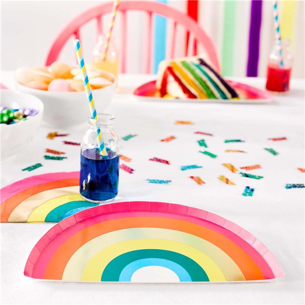 Rainbow Paper Plate - 25cm (12pk) – product image 2