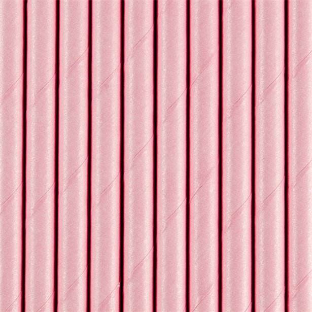 Light Pink Paper Straws (10pk) – product image 2
