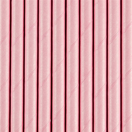 Light Pink Paper Straws (10pk)