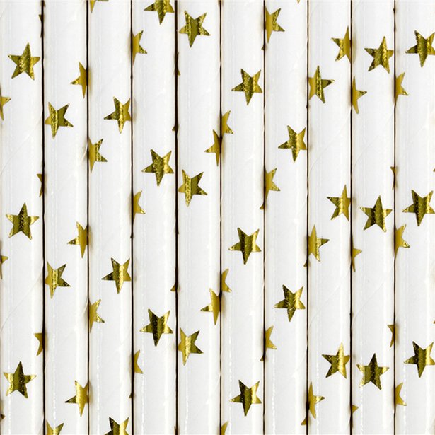 Gold Star Paper Straws (10pk) – product image 2