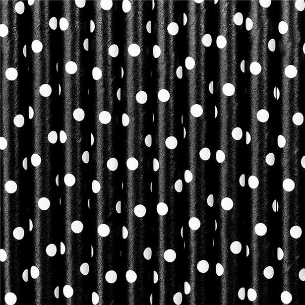 Black Dots Paper Straws (10pk) – product image 2