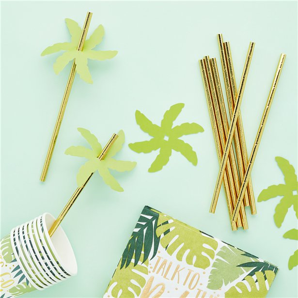 Palm Leaf Paper Straws (24pk) – product image 3