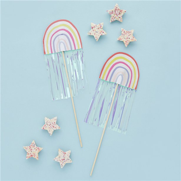 Rainbow Party Wands (5pk)