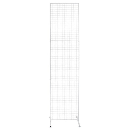 A Touch Of Pampas White Metal Grid Panel - 2m