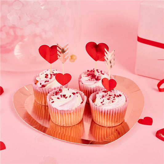 Heart Food Picks - 12cm (12pk)