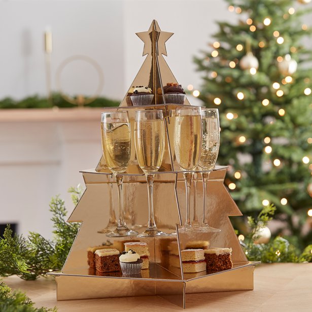 Gold 3D Tree Shaped Treat Stand – product image 1