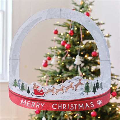 Customisable Snowglobe Christmas Photo Booth Frame
