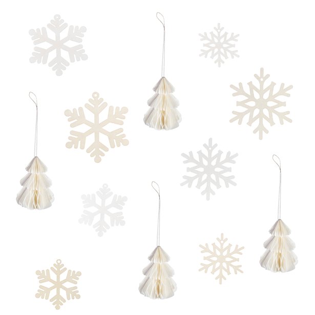 Hanging Snowflake and Honeycomb Tree Accessory Kit