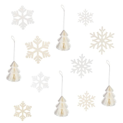 Hanging Snowflake and Honeycomb Tree Accessory Kit