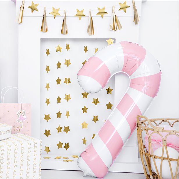 Pink Candy Cane Balloon - 30" Foil – product image 1
