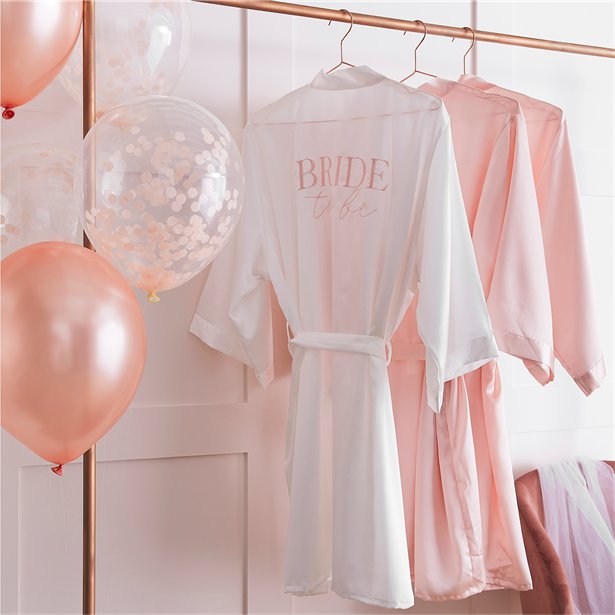White Bride To Be Hen Party Dressing Gown – product image 1