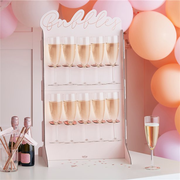 Rose Gold Prosecco Wall Drinks Holder – product image 1