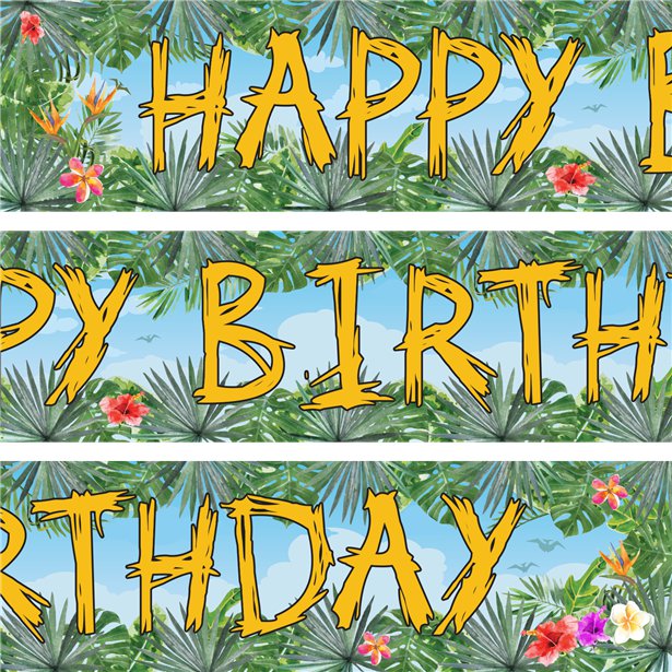 Dinosaur Adventure Paper Banners - 1m (3pk) – product image 2