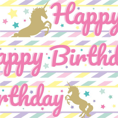 Unicorn Sparkle Paper Banners - 1m (3pk)