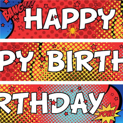 Spider-Man Style Paper Banners - 1m (3pk)