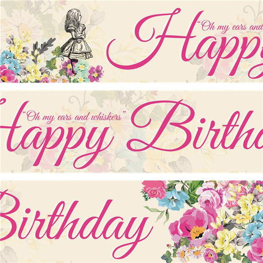 Truly Alice Paper Banners - 1m (3pk)