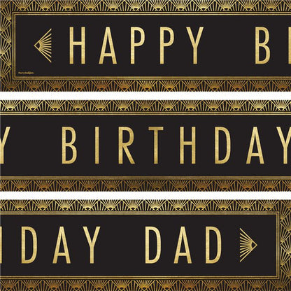Happy Birthday Dad Paper Banners - 1m (3pk)