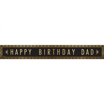 Happy Birthday Dad Paper Banners - 1m (3pk)