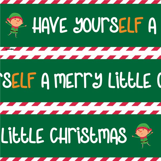 Have YoursELF A Merry Little Christmas Paper Banners - 1m (3pk) – product image 2