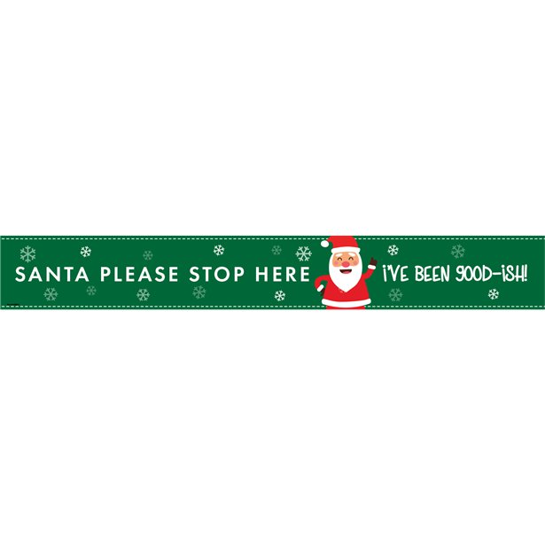 Santa Please Stop Here Paper Door Banners - 1m (3pk)