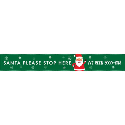 Santa Please Stop Here Paper Door Banners - 1m (3pk)