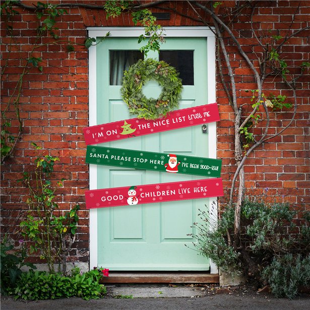 Santa Please Stop Here Paper Door Banners - 1m (3pk) – product image 5