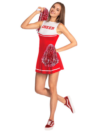 Red High School Cheerleader - Adult Costume