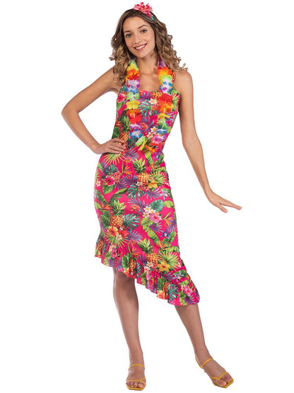 Pink Hawaiian Dress - Adult Costume