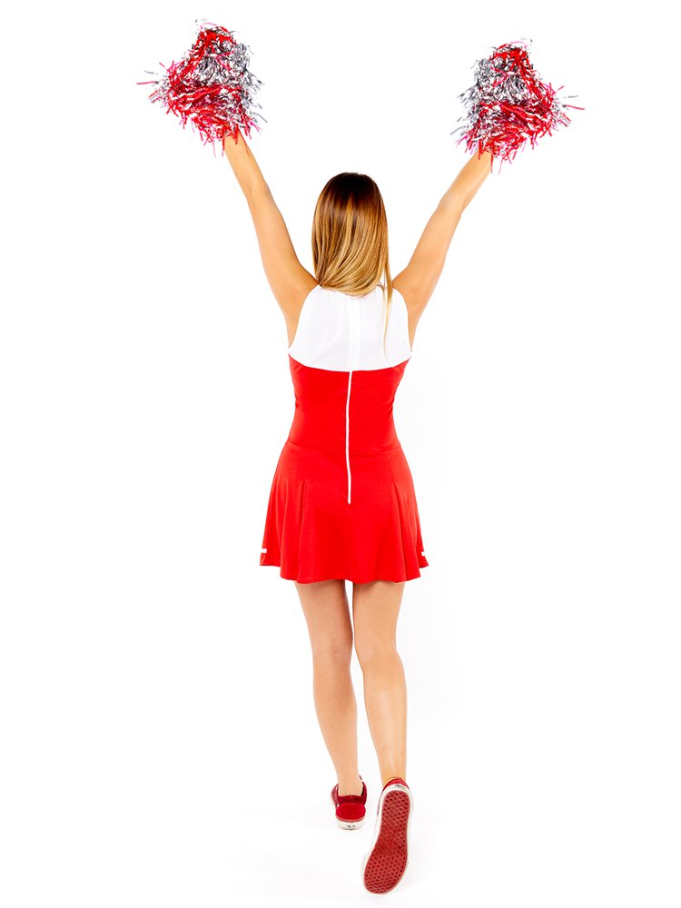 Red High School Cheerleader - Adult Costume – product image 3