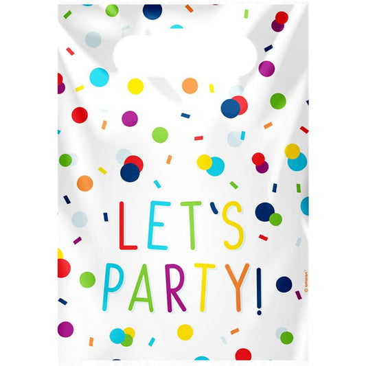 Confetti Birthday Paper Loot Bags (8pk)