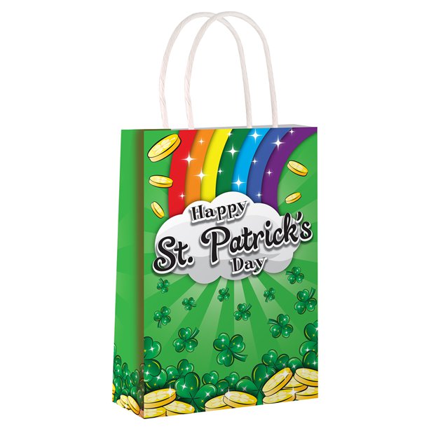 St Patrick's Day Paper Party Bag - 21cm